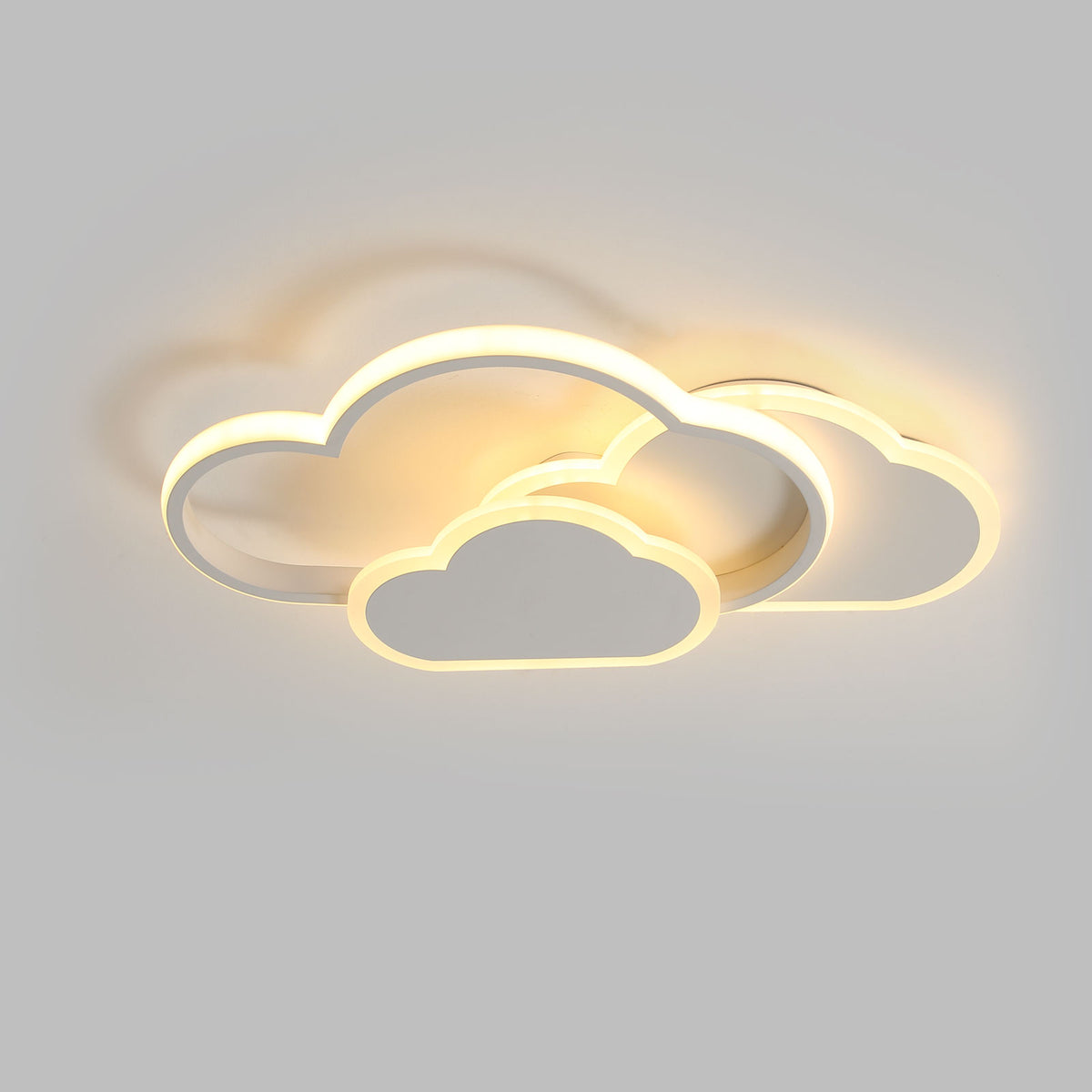 Plafonnier LED, éclairage de plafond de décoration intérieure, lustre blanc en acrylique 36W, lampe de plafond en forme de nuage pour chambre à coucher, salon, salle à manger, lumière chaude 3000K