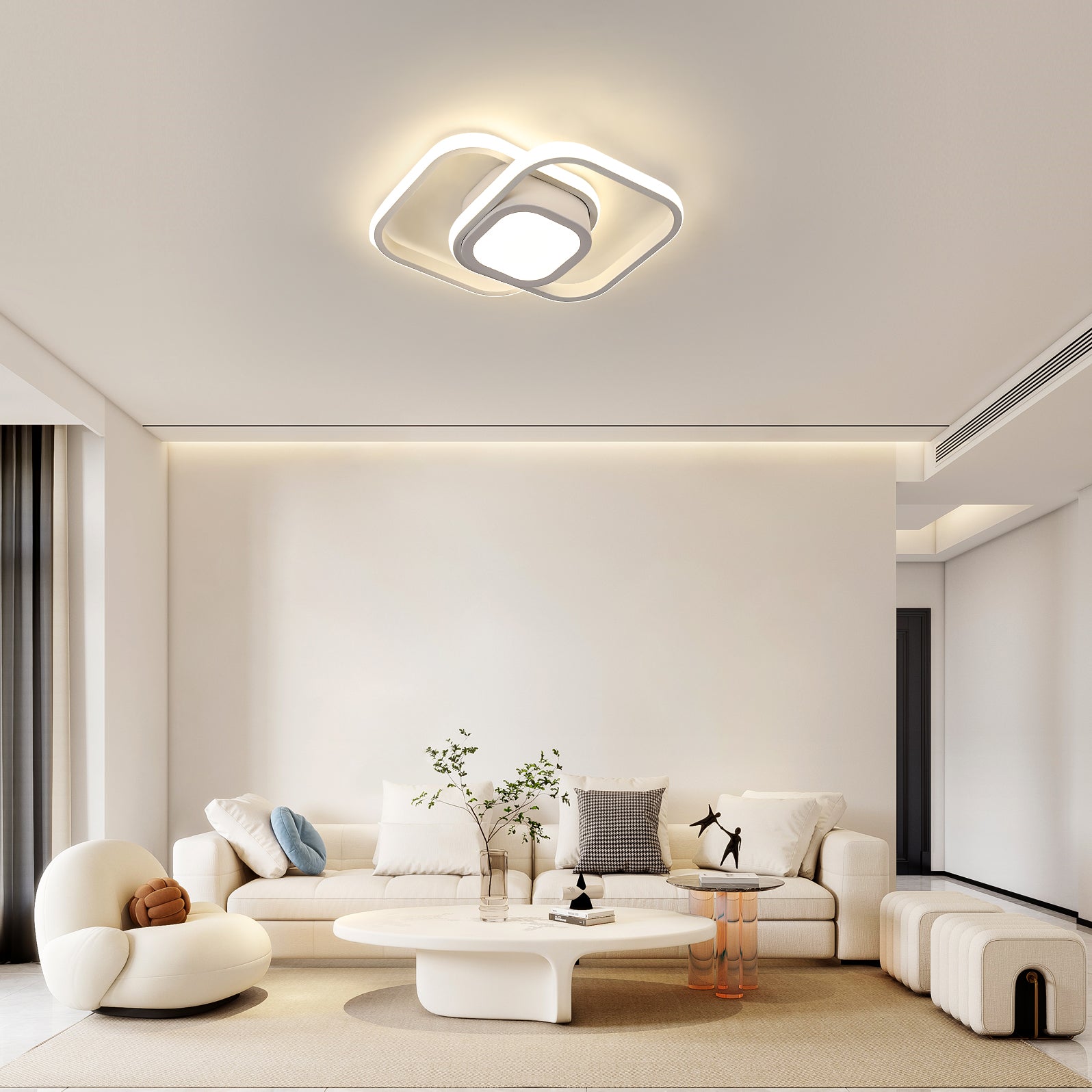 Plafonnier LED, Lampe De Plafond Moderne 32W,