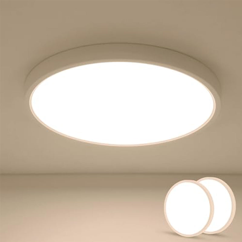 2 PCS Plafonnier LED Moderne Blanc 30*30*2.5 CM Lumière Blanc chaud 24W Luminaire pour Salon Cuisine Chambre Salle de bain