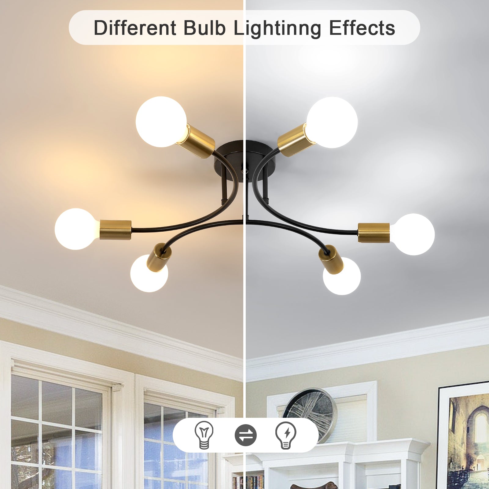 Diagramme de l'effet lumineux du plafonnier