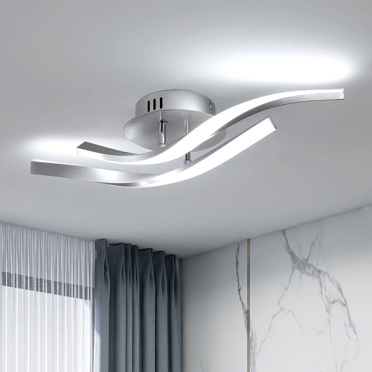 Applique murale LED en aluminium, lumière blanche 6500K