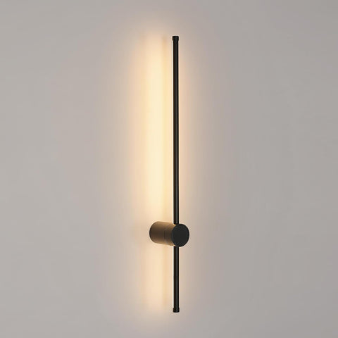 Applique Murale LED Moderne Forme de ligne Lampe murale 360° Rotative Blanc Chaud 3000K Pour salon,chambre à coucher,couloir, entrée Noir 80cm