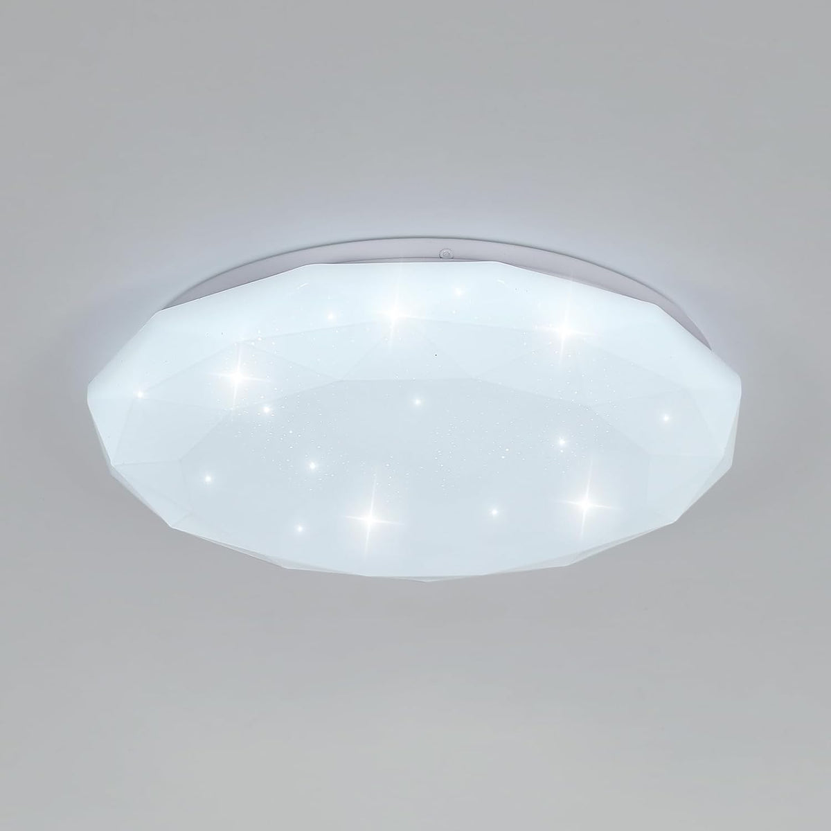 Lampe de Plafond, 24W Luminaire Plafonnier Étoile LED Blanc Froid 6500K, Lustre LED Plafonnier Moderne