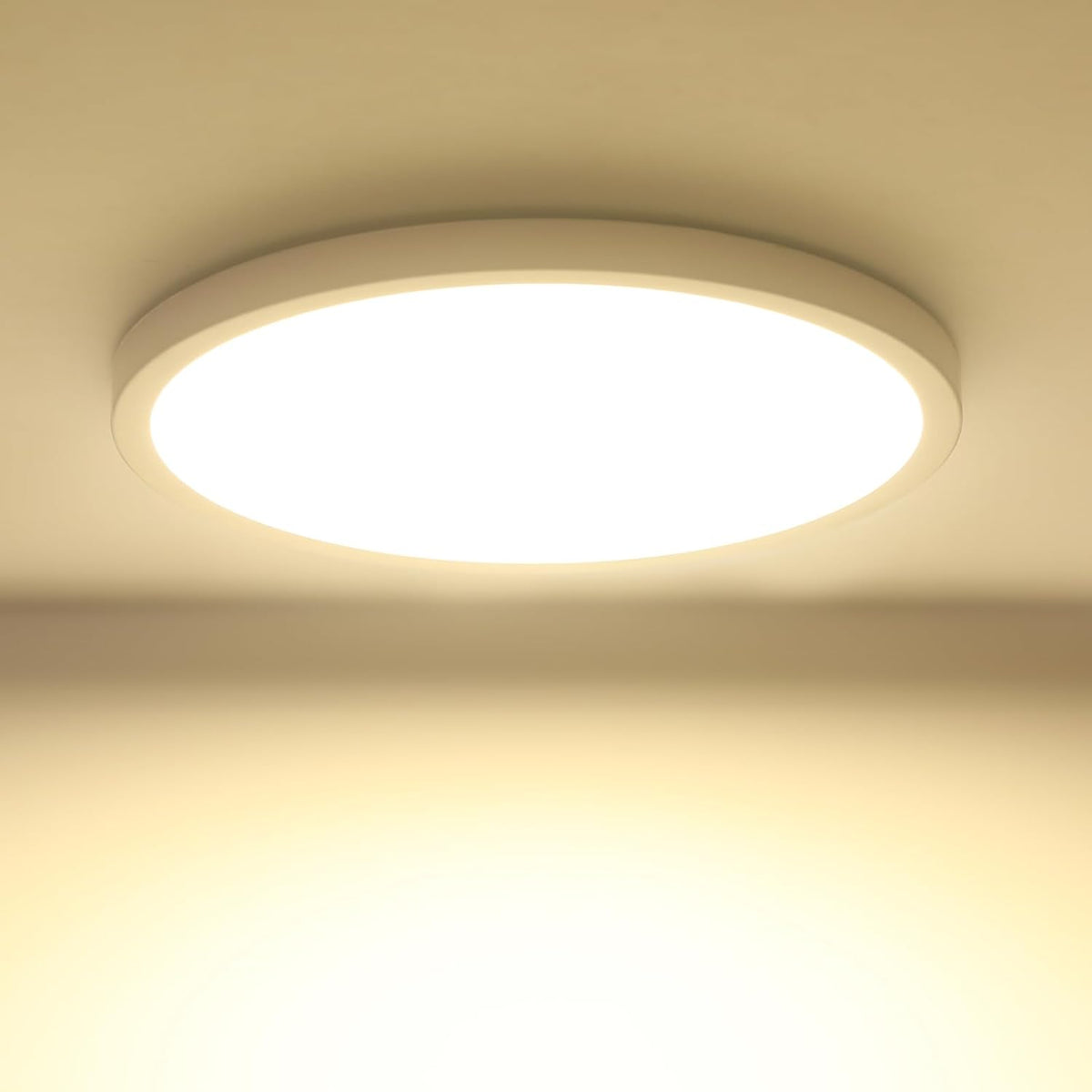 Plafonnier LED Salle de Bain 24W 4000K, Luminaire Moderne