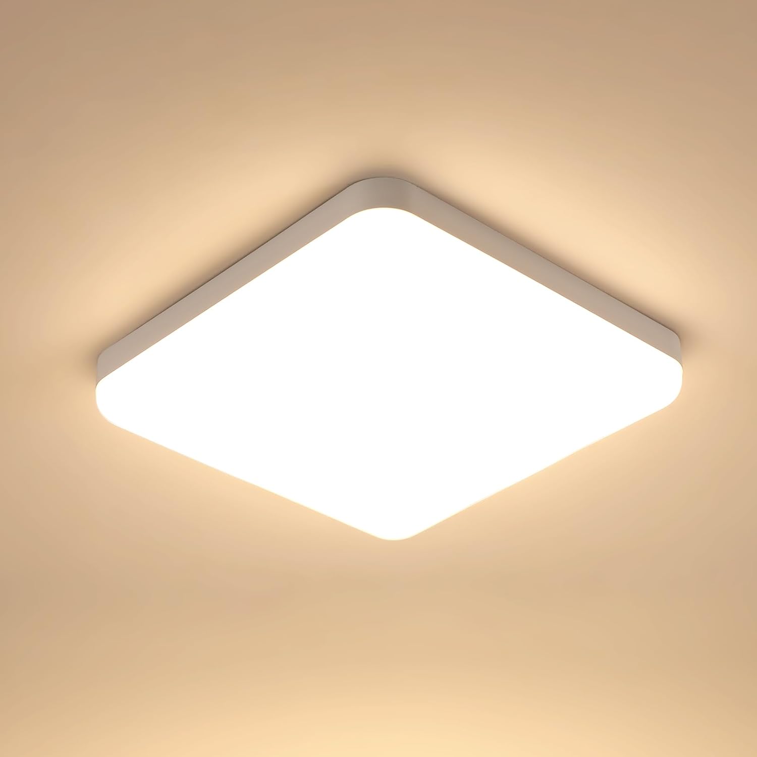 Plafonnier Led 32W, Luminaire Plafonnier Moderne 3600LM, 3000K Lumière Chaude IP54 Etanche