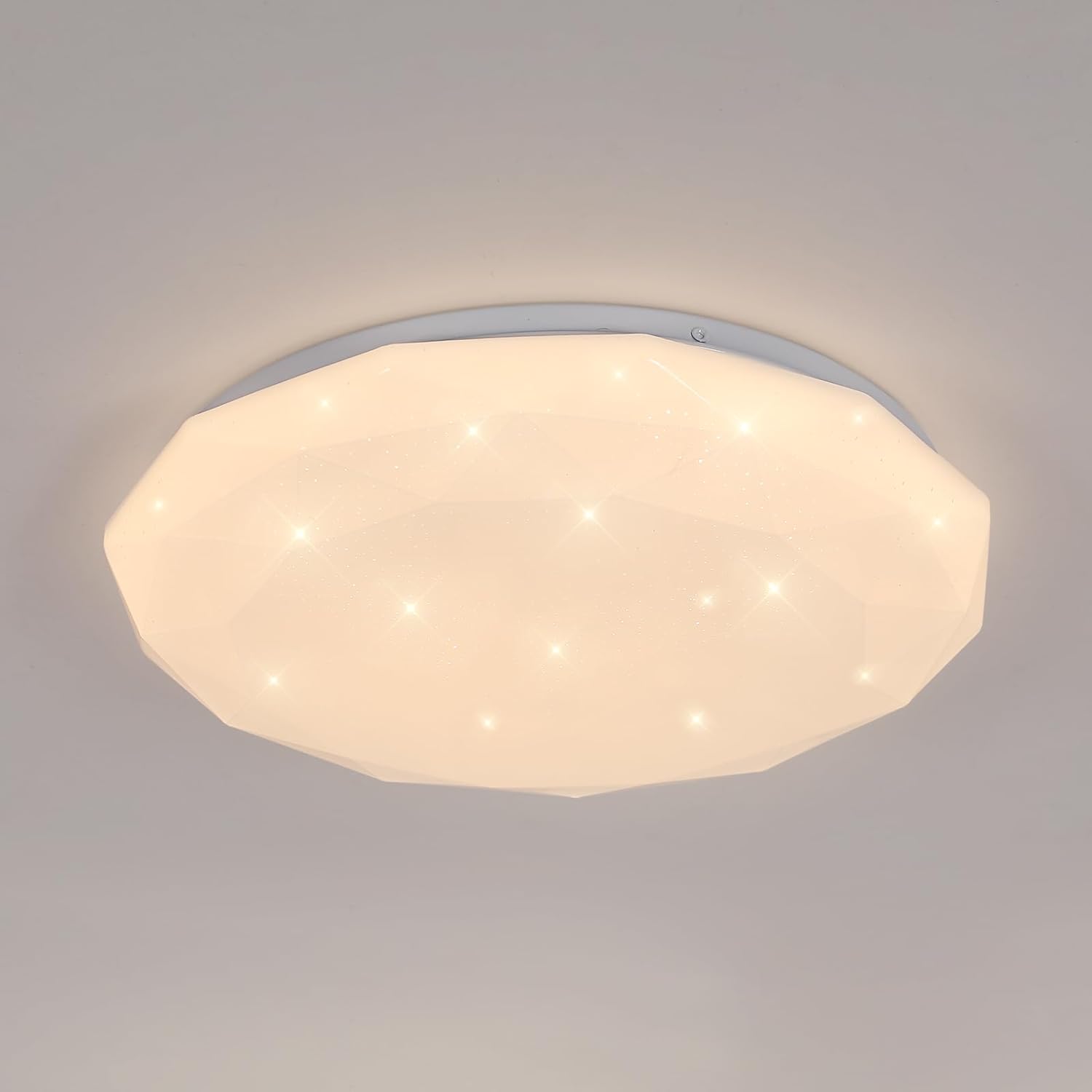 Lampe de Plafond, 24W Luminaire Plafonnier Étoile LED Lumiere Chaude 3000K