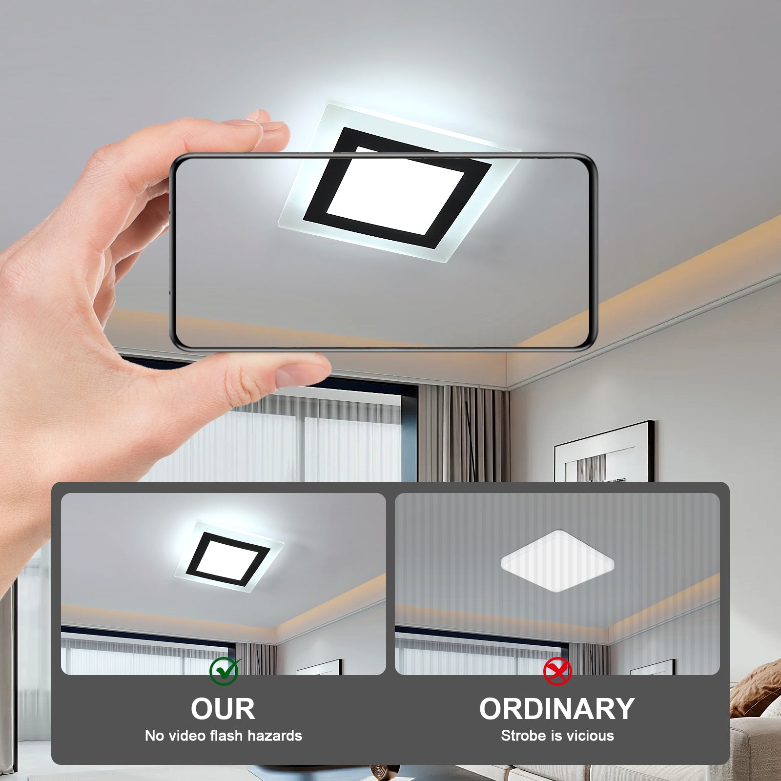 Diagramme de l'effet lumineux du plafonnier