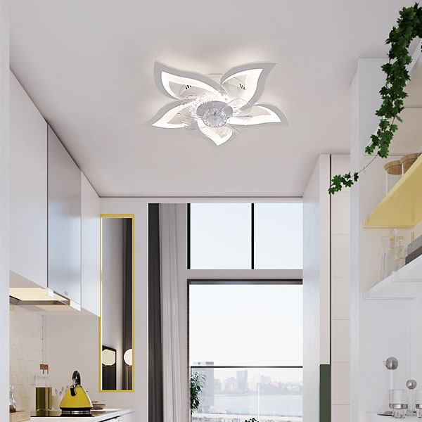 Ventilateur de Plafond avec Éclairage, 62W Moderne Plafonnier LED avec Télécommande