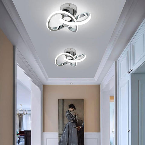 Plafonnier LED, Plafonnier Mode Simple, Argent, Lumière Blanche 6500K, 22W
