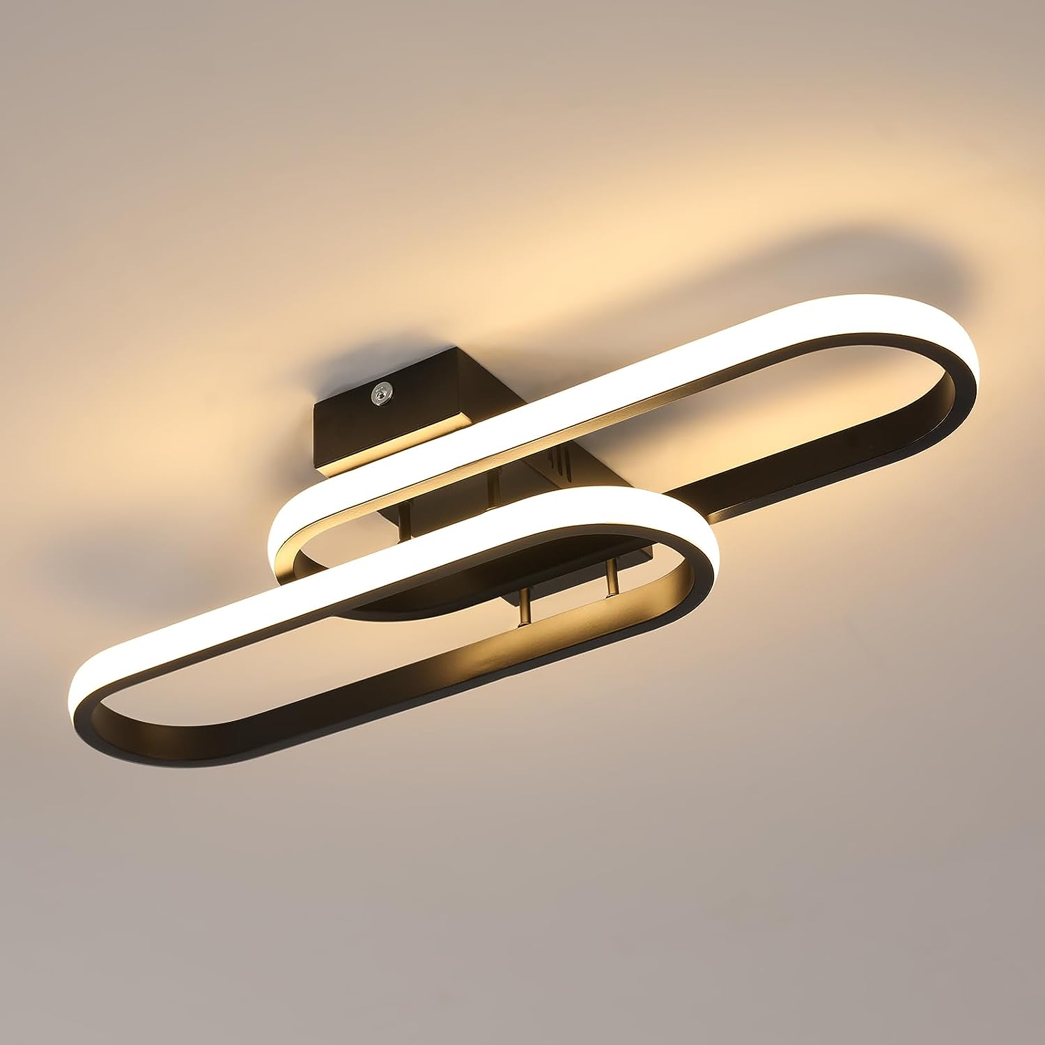 Plafonnier LED 32W 3600LM, Luminaire Plafonnier Moderne, Lampe de Plafond Acrylique