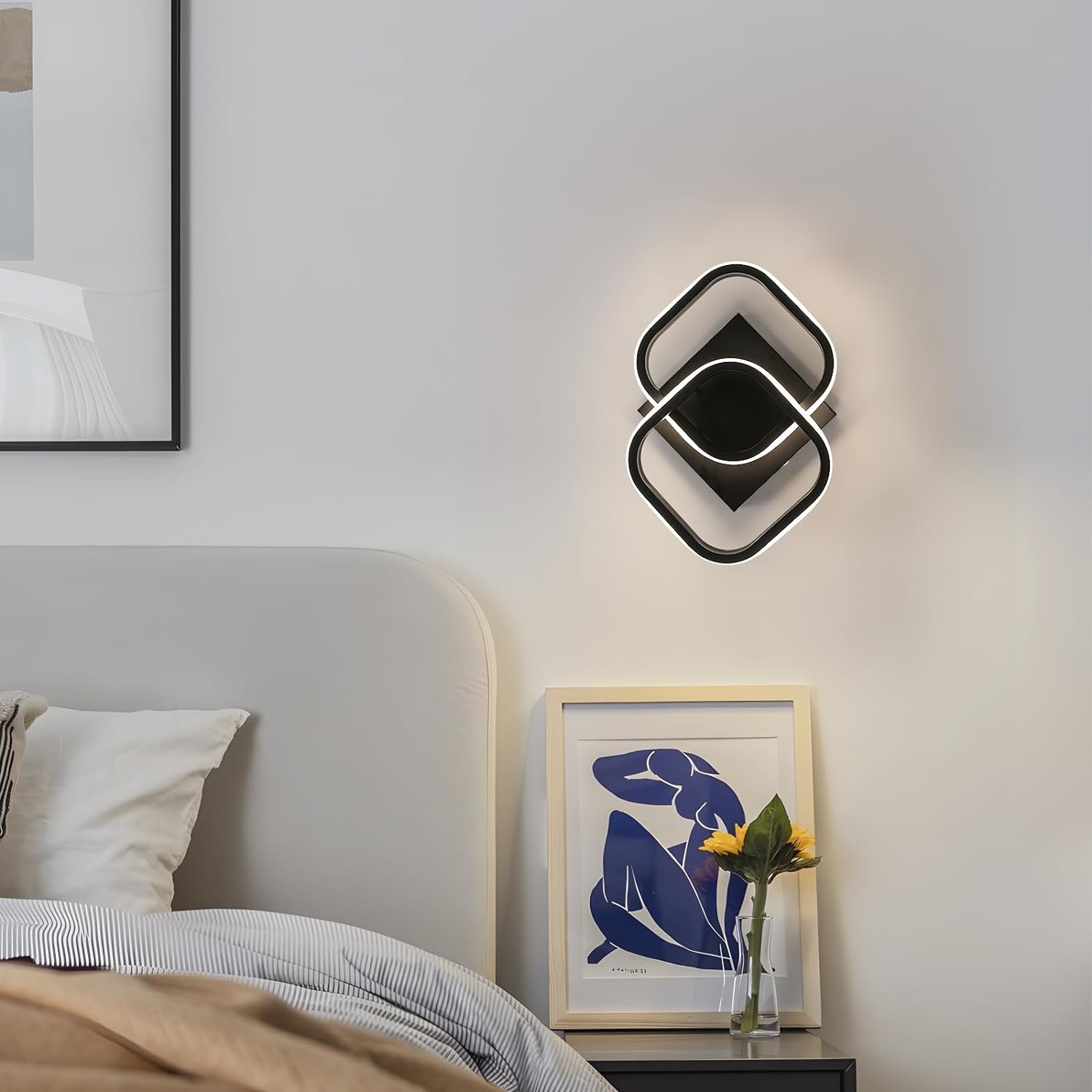 Plafonnier LED Moderne, Lampe de Plafond en Acrylique 4500K Lumière Naturelle