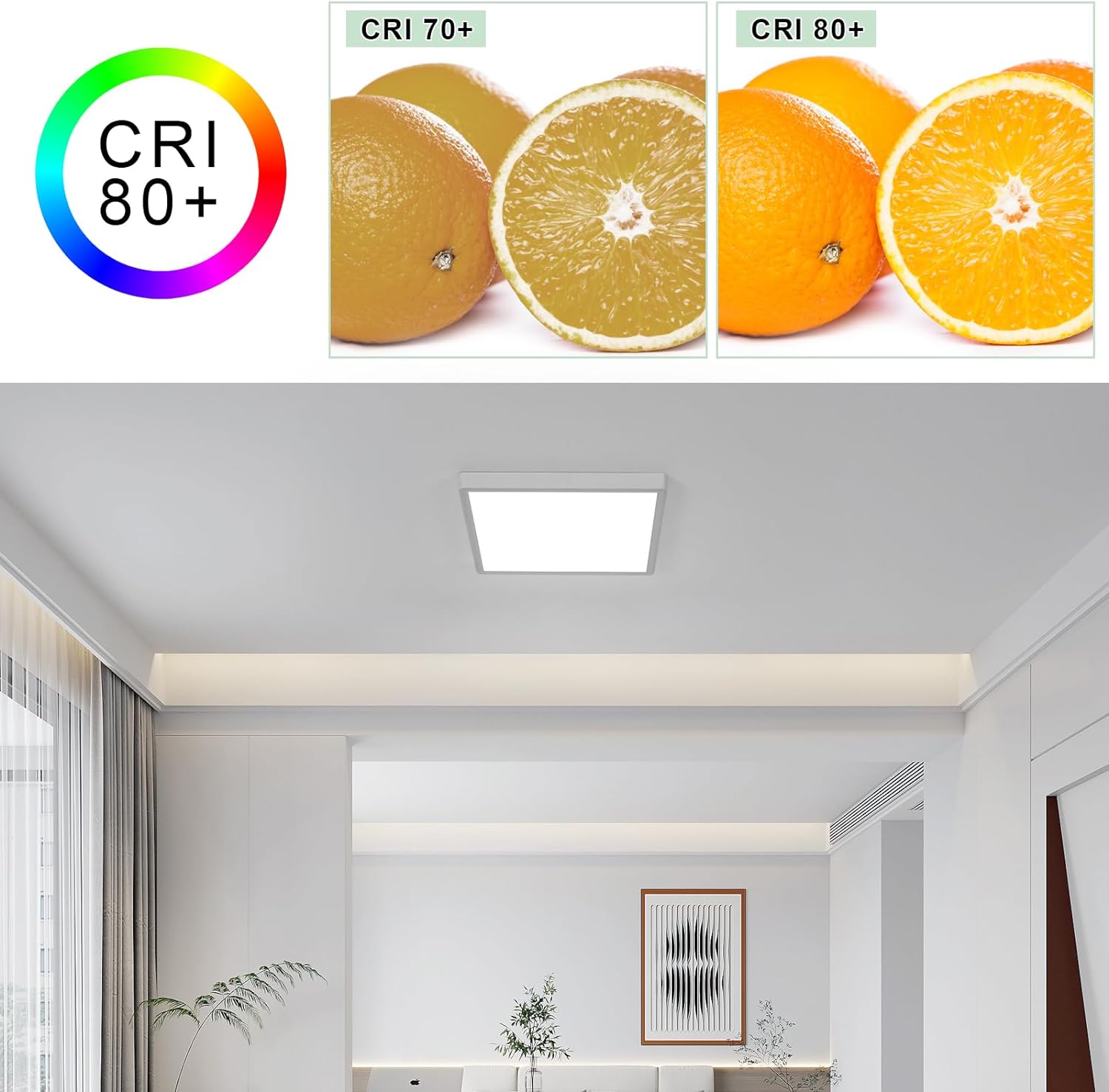 Diagramme de l'effet lumineux du plafonnier