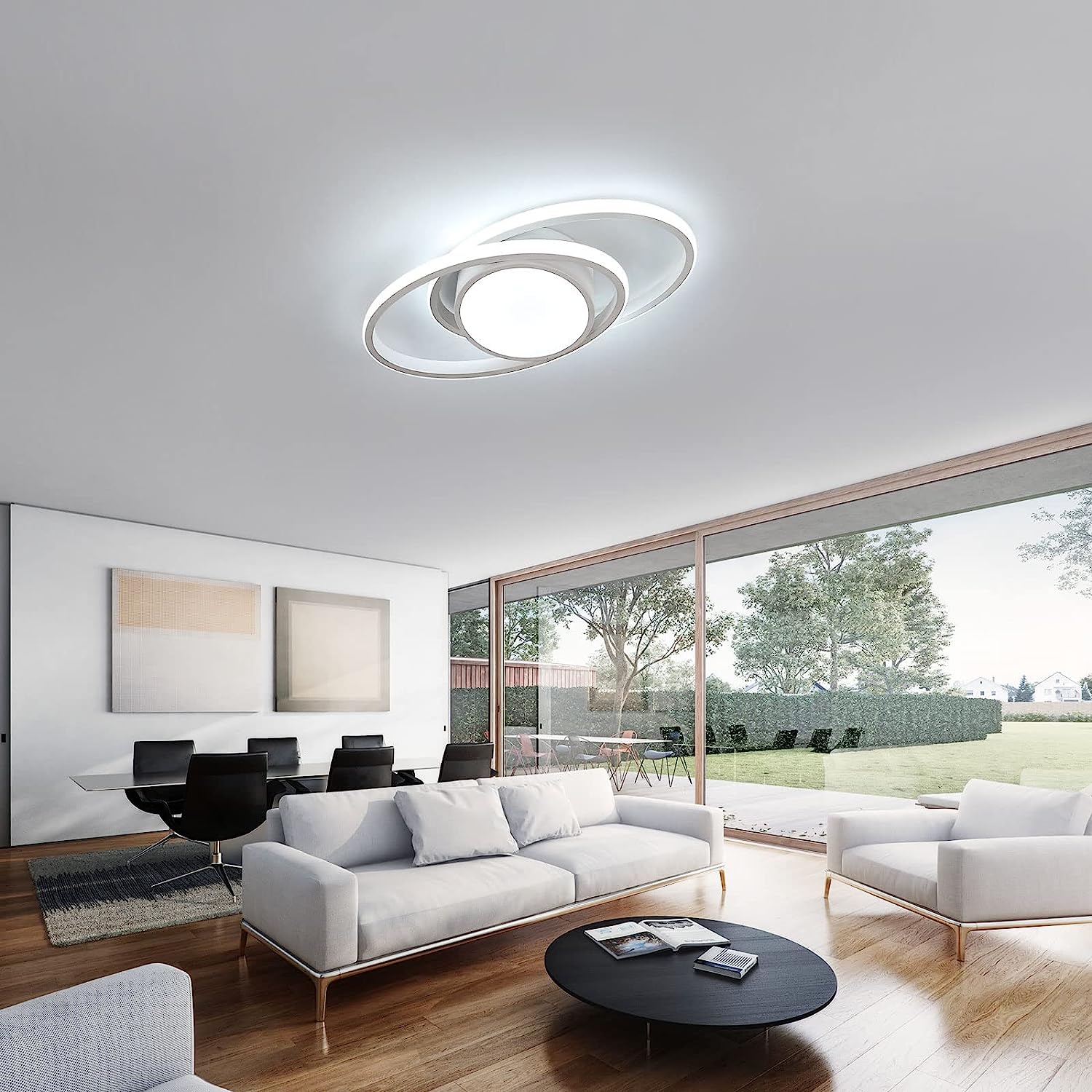 Plafonnier LED, Luminaire Plafonnier Chambre, 39W 4000lm, Rond Lampe de plafond Moderne