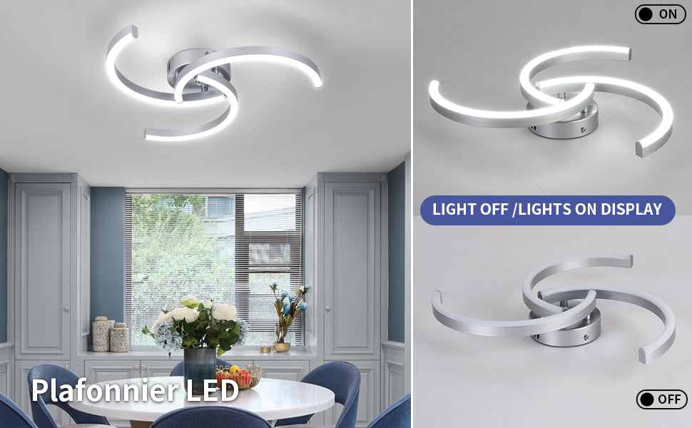 Diagramme de l'effet lumineux du plafonnier