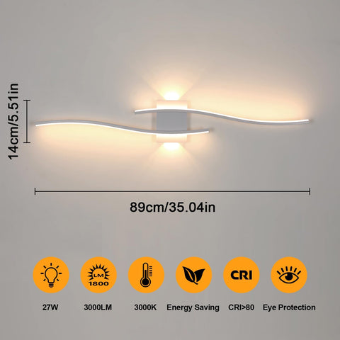 Aplica LED de Perete Minimalistă cu Formă Arcuită