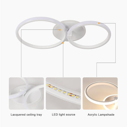 Plafonieră LED Modernă 42W Rotundă Lumină Caldă