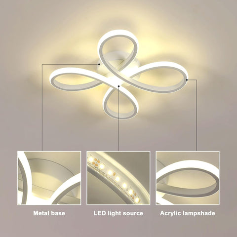 Lustră LED Modernă 30W cu Design Floral