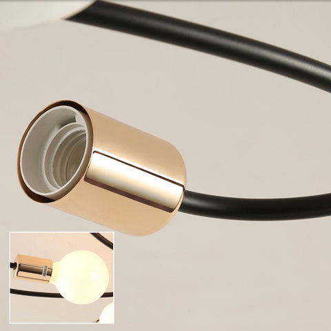 Moderne Plafonnier, Créatif Lampe Plafond, Métal Noir or E27 pour le restaurant du salon Studio 3-Lumières(Sans ampoules)