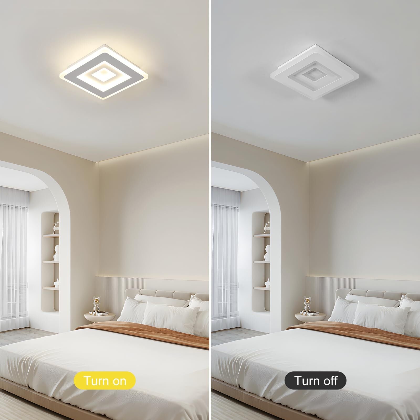 Diagramme de l'effet lumineux du plafonnier