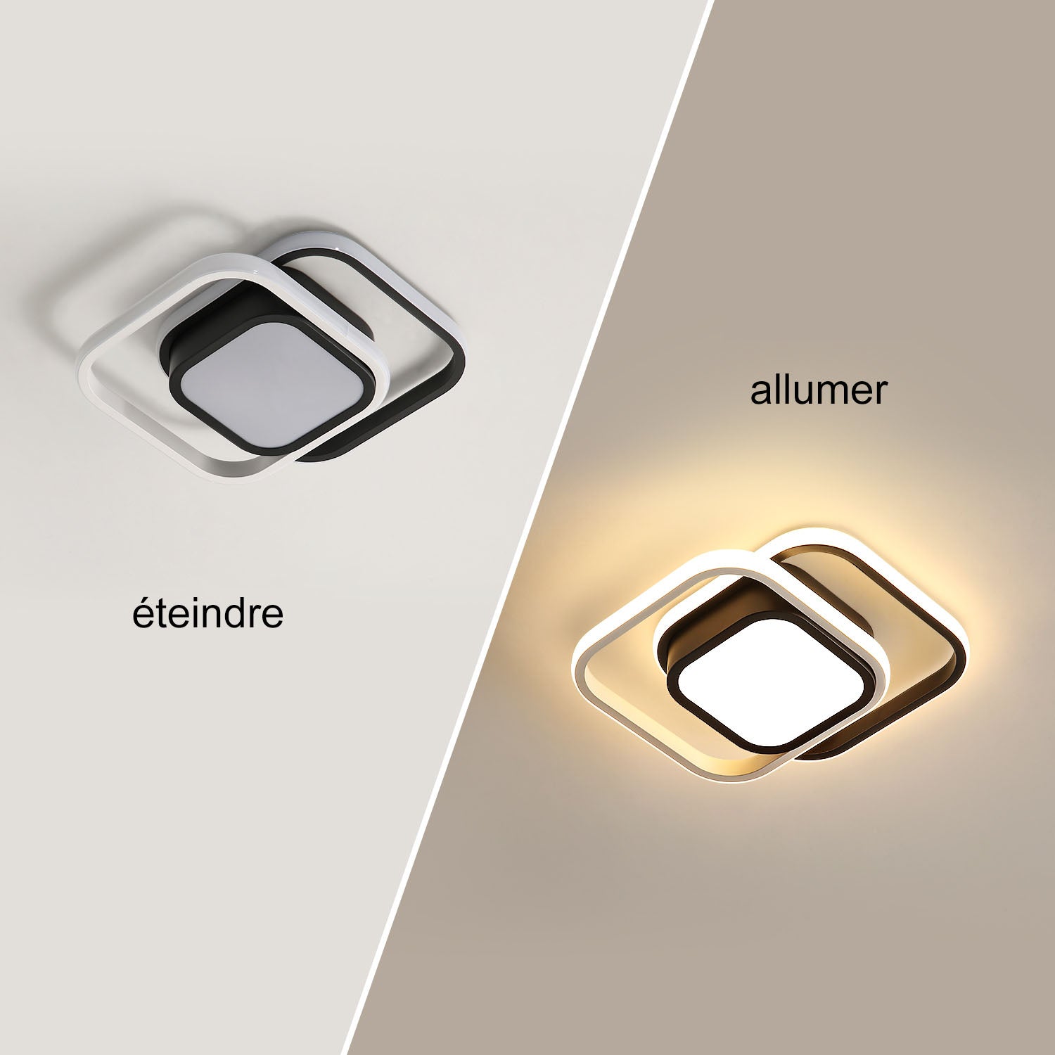 Diagramme de l'effet lumineux du plafonnier