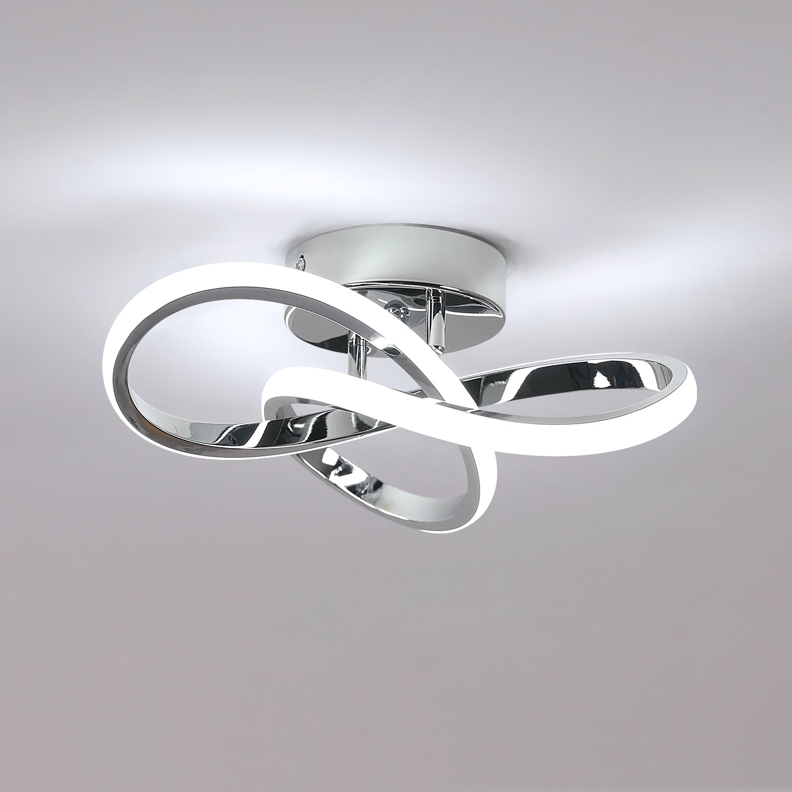 Plafonnier LED Moderne, Lampe de Plafond, Plafonnier LED Design en Forme