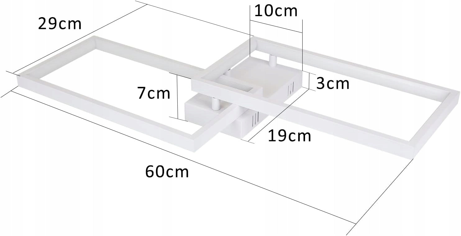 Tableau des dimensions des plafonniers