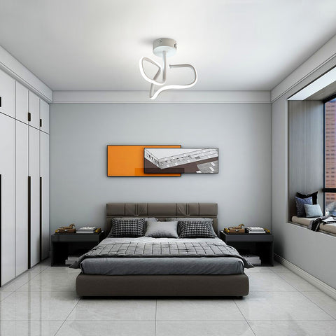 16W Plafonnier Led, Moderne Creative Métal Acrylique Design Plafond Lampe en Aluminium, 6000K Blanc Lampe de Plafond, Luminaire Plafonnier Led Moderne pour Salon, Chambre à Coucher, Cuisine