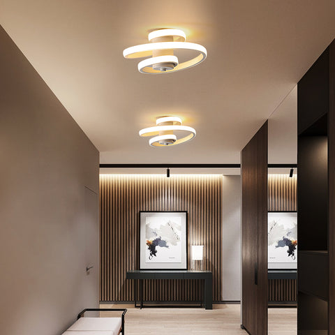 LED Plafonnier Moderne, 22W Simple en Forme de Ruban en Spirale Design Lustre