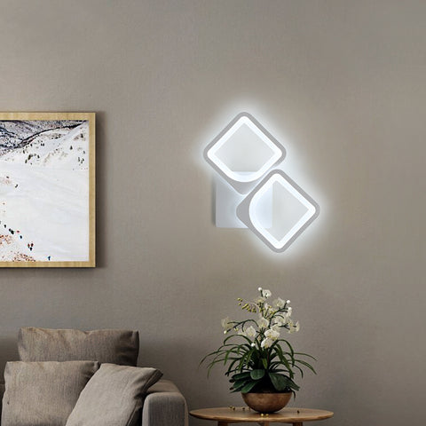 Applique Murale Intérieure 21w Lampe Murale LED, Forme Convertible, pour Escaliers Intérieurs Salon Chambre Dimmable 3000K/4000K/6500K