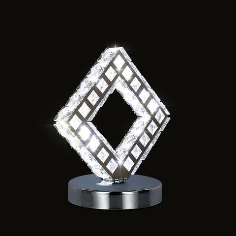 Lampe de table moderne en cristal, lampe à cristal LED, lumière blanche 6000 K.