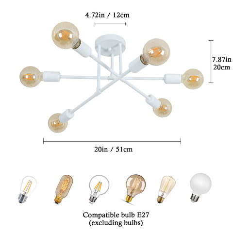 Tableau des dimensions des plafonniers