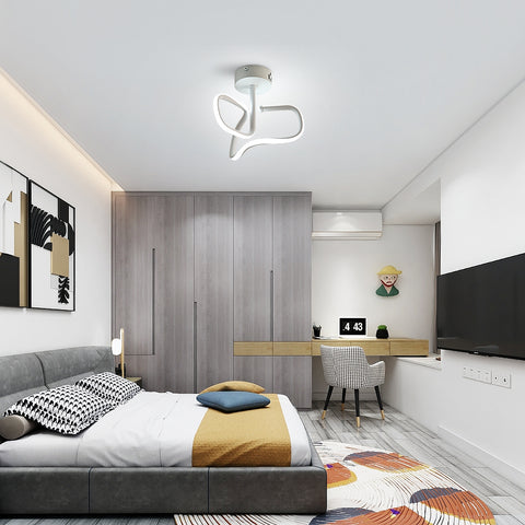 16W Plafonnier Led, Moderne Creative Métal Acrylique Design Plafond Lampe en Aluminium, 6000K Blanc Lampe de Plafond, Luminaire Plafonnier Led Moderne pour Salon, Chambre à Coucher, Cuisine