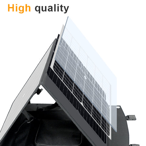 75W Pliable Efficace MonocBN Panneau Solaire, Chargeur Extérieur Voyage Sac Pliant avec 3 Panneaux Solaires DC/ USB/ TYPE-C