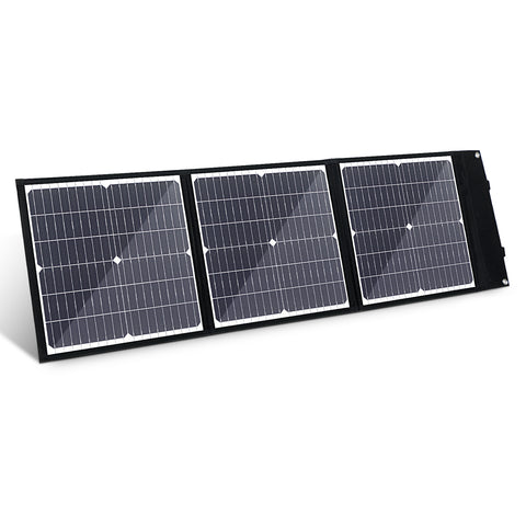 75W Pliable Efficace MonocBN Panneau Solaire, Chargeur Extérieur Voyage Sac Pliant avec 3 Panneaux Solaires DC/ USB/ TYPE-C
