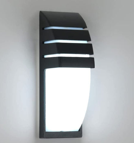 Applique Murale Interieur/Exterieur, Noir 12W 6000K Blanc Froid Appliques Murales LED, IP65 Imperméable Lampe Murale Exterieur