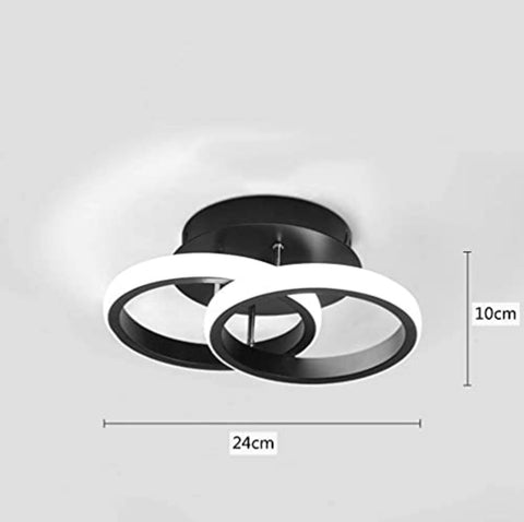 Plafonnier LED, LED Lustre de Plafond Luminaire Plafonnier 19W Plafonnier en Acrylique Chic Moderne éclairage pour Cuisine Salon Chambre à Coucher 6500K Blanc Froid