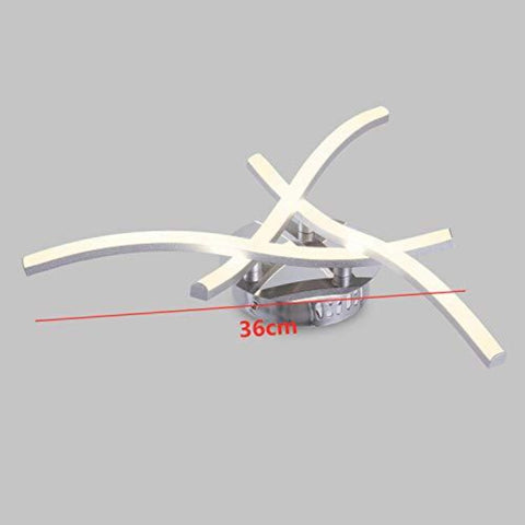 Plafonnier LED Design Moderne, Luminaire Plafonnier en Forme de Vague, 3000k Blanc Chaud, LED intégrées 18W 1.600Lm, Lustre Moderne Pour le Salon Chambre Salle à Manger
