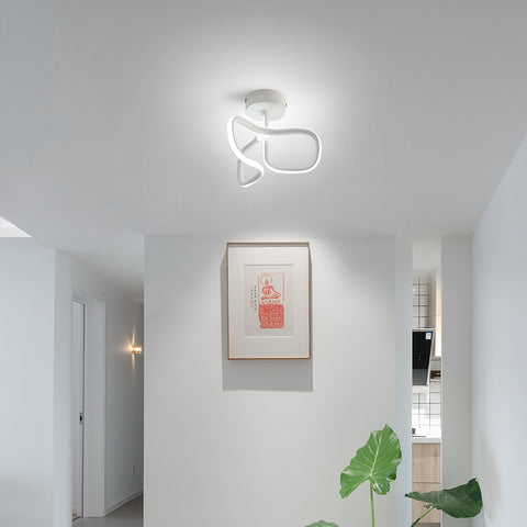 16W Plafonnier Led, Moderne Creative Métal Acrylique Design Plafond Lampe en Aluminium, 6000K Blanc Lampe de Plafond, Luminaire Plafonnier Led Moderne pour Salon, Chambre à Coucher, Cuisine