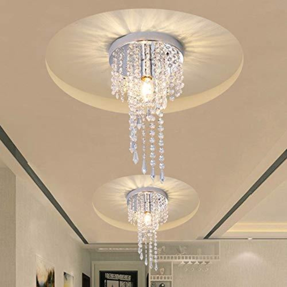 Lustres en Cristal, Cristal Lampe de Plafond, E14 Lampe de Plafonnier en Cristal K9