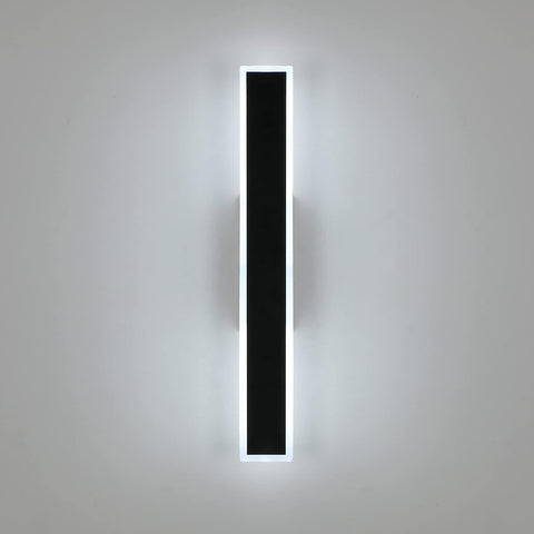 Applique Murale LED Dimmable Moderne Forme de ligne Lampe murale 3000K/4000K/6000K Pour chambre à coucher, salon, couloir, entrée Noir