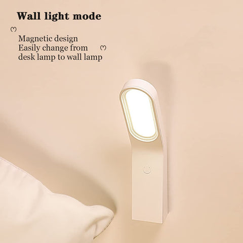 Lampe de Bureau LED, Lampe de Chevet Dimmable, 10 Niveaux de Luminosité, Flexible Contrôle Tactile Protection des Yeux, Lampe de Bureau Avec Port USB, Applique design magnétique