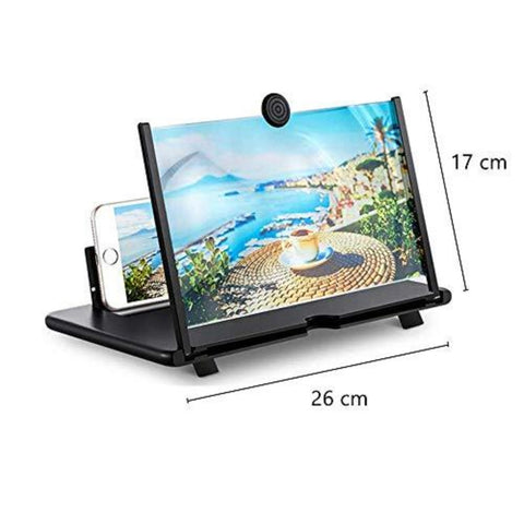 Amplificateur d'écran de Téléphone Portable, Loupe d'écran Retirable 3D haute définition avec support pliable pour jeu vidéo