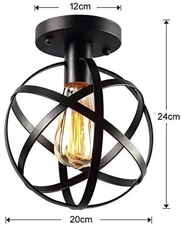 Plafonnier Vintage, E27 Lampe de Plafond Rétro, Suspension Industriel pour Salon Chambre Café Bar Restaurent