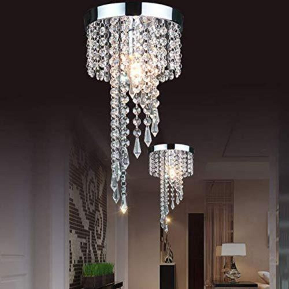 Lustres en Cristal, Cristal Lampe de Plafond, E14 Lampe de Plafonnier en Cristal K9