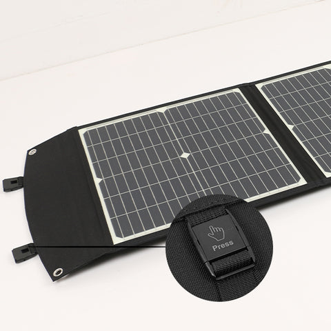 Panneau solaire portable pliable à charge rapide, chargeur de batterie solaire, banque d'alimentation pour téléphone, camping-car, montres d'extérieur, DC + USB, 20V, 75W