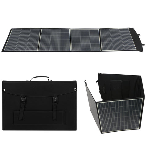 Panneau solaire 200W - Puissance monocristalline, sortie DC 20V/10A ou 39V/5.12A, 3 plis