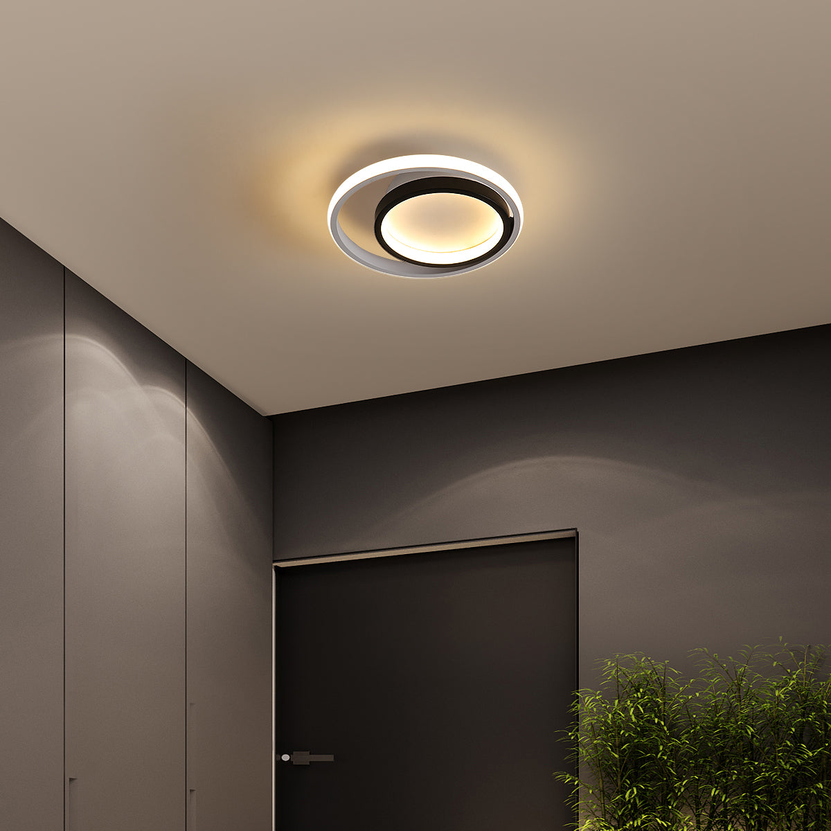 Plafonnier Led 28W 3300lm, Lampe de Plafond Rond Moderne, Luminaire Plafonnier