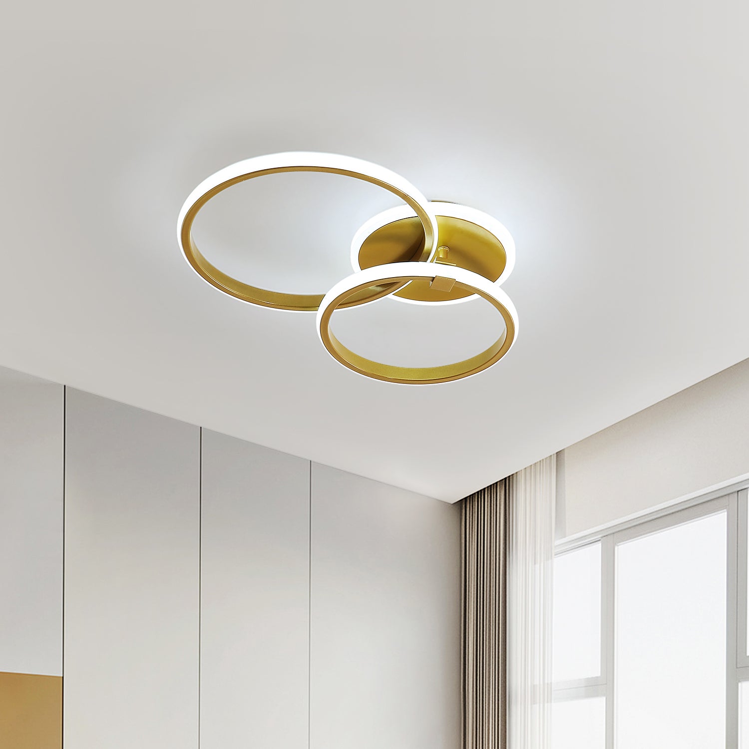 Plafonnier LED Moderne, Lampe de Plafond Ronde 42W 3500LM