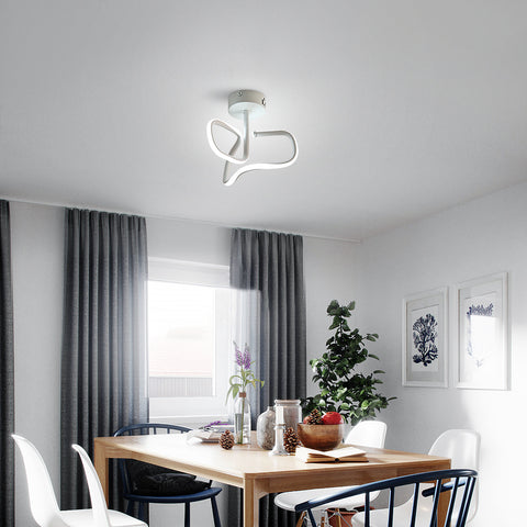 16W Plafonnier Led, Moderne Creative Métal Acrylique Design Plafond Lampe en Aluminium, 6000K Blanc Lampe de Plafond, Luminaire Plafonnier Led Moderne pour Salon, Chambre à Coucher, Cuisine