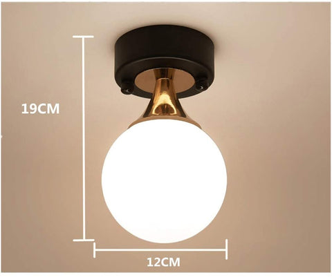 LED Lampe de plafond, Lampe de boule en verre, Plafonnier pour Chambre à coucher, Couloir, Salon, etc
